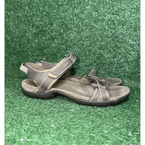 Teva Verra Sandals Women Size 6.5 Acorn Brown Strappy Hiking Slide Beach Slip On